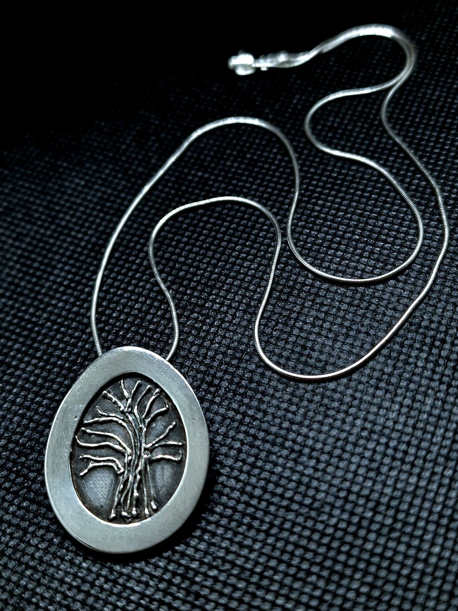 Silver tree pendant