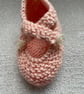 Peach shoes with crossover straps - Image 2