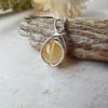 sterling silver citrine pendant, November birthstone necklace