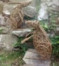 Animal sculpture, woven willow, wicker, birds, hare, animals, handmade - Image 3