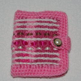 Sewing Needle Case or Tidy in Pink