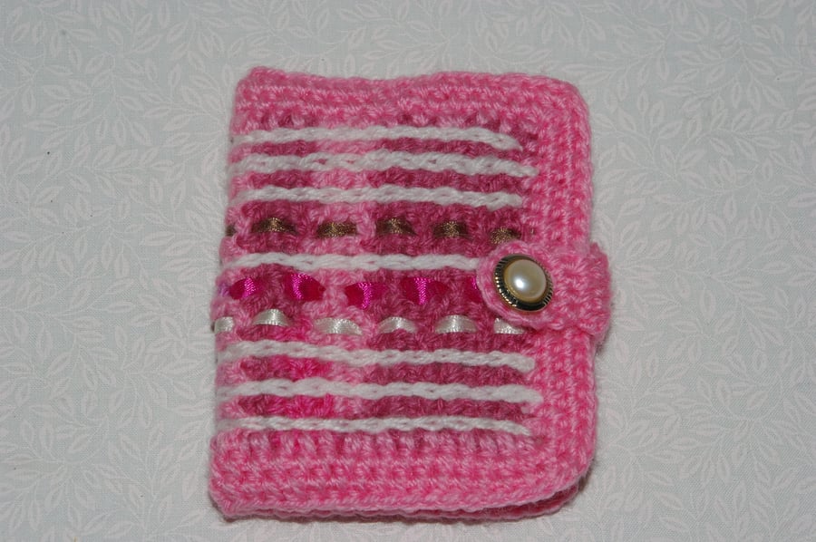 Sewing Needle Case or Tidy in Pink