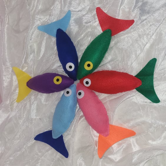 Catnip fish felt cat toy