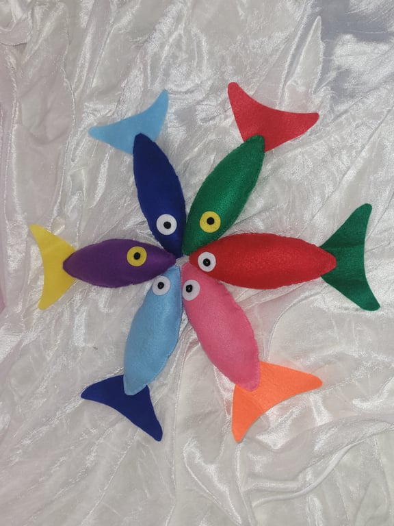 Catnip fish felt cat toy