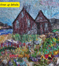 Textile Scottish landscape - old croft - eco gift - wall hanging - ready to hang - Image 4