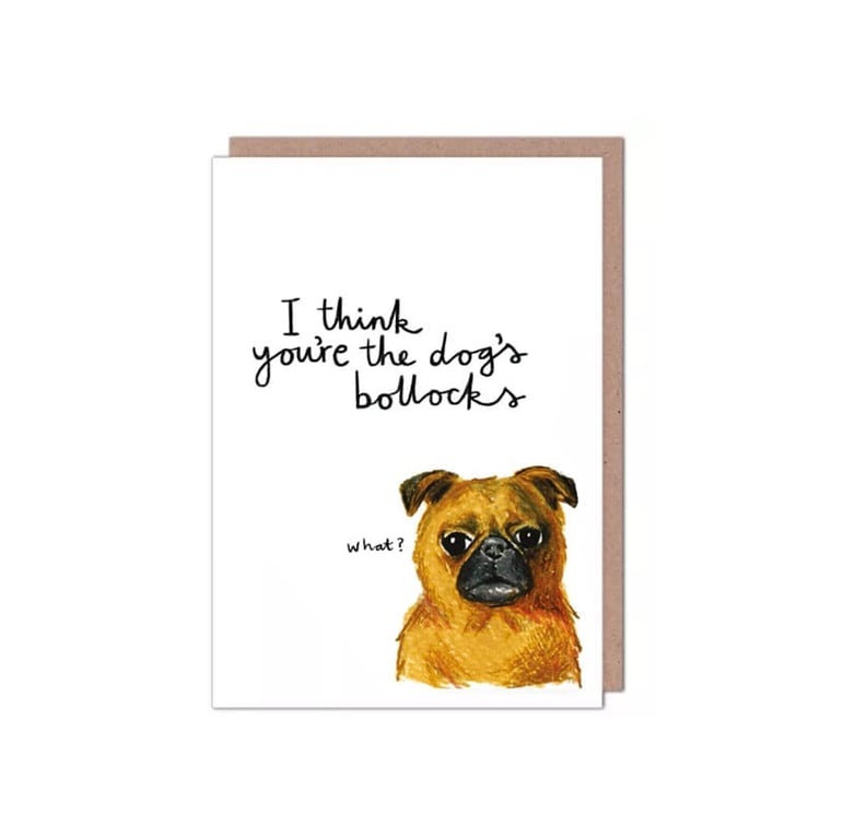 Dog's Bollocks Valentines Anniversary Birthday Card