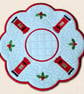 Christmas Post Box Candle Mat - Embroidered Festive Home Decor - Image 3
