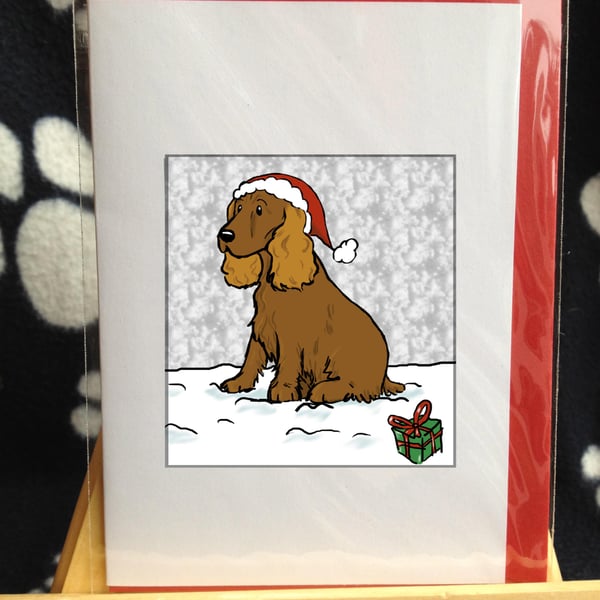 Cocker Spaniel Christmas card