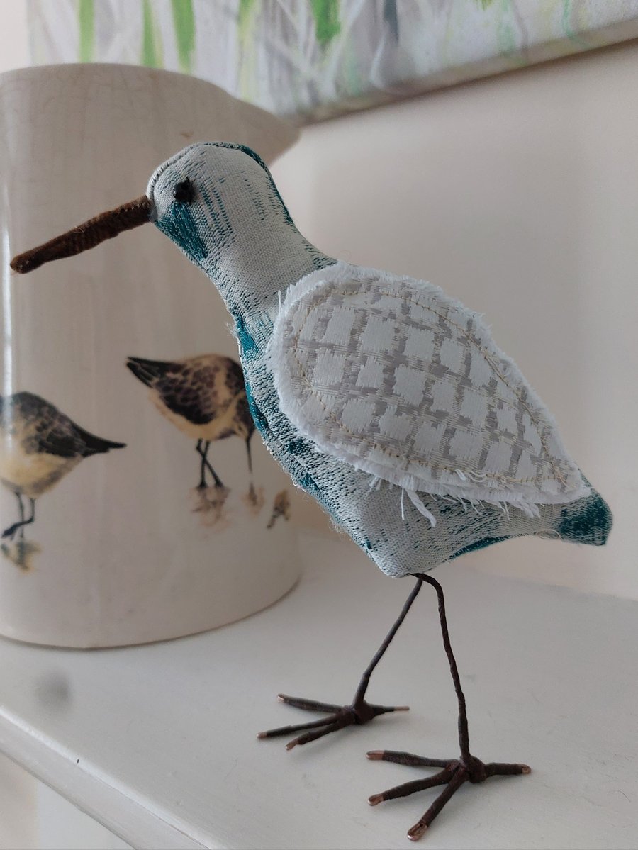 Small wading bird soft sculpture ornament decoration