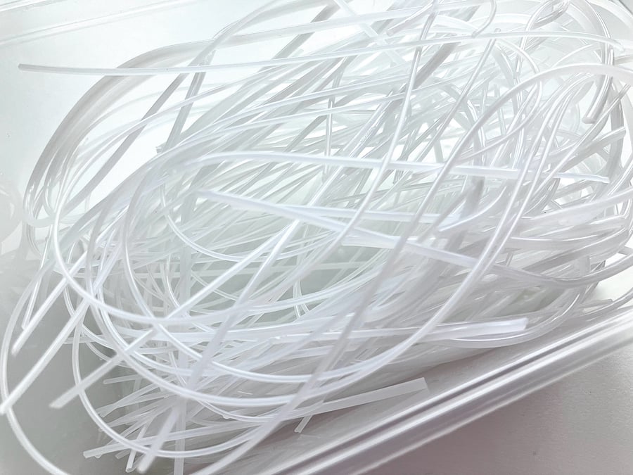 100g White Bullseye 90coe glass Vitrigraph stringers