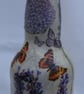 Handmade Lavender Decoupaged Recycled Bottle Lamp  - Image 1