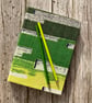Handmade A5 'Green Shoots' Sketchbook made with 1950's Vintage Barkcloth Fabric - Image 6