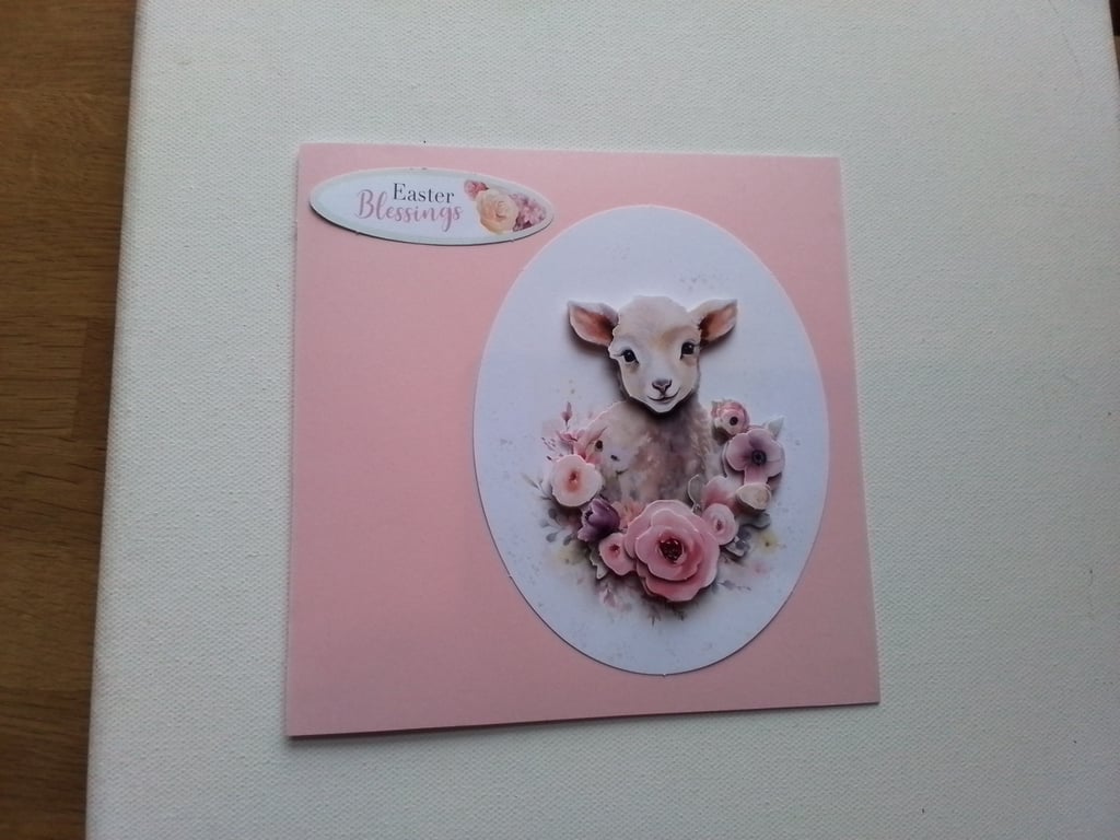 Easter card. Lamb. New Baby card. Ref
