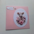 Easter card. Lamb. New Baby card. Ref