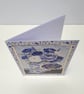 Auntie Birthday Card – Elegant Blue Floral Handmade Card - Image 5