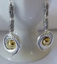 Dragon Eye Earrings A with Tibetan Silver Fancy Tube Beads - Image 2