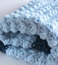 Blue Baby blanket, a handmade extra thickness crochet baby blanket, shawl  - Image 2