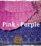 Crocheted Wasteland Hood Distressed Hooded Shawl Style Wrap - PINK PURPLE - Image 3