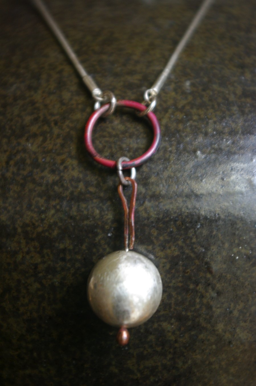  Silver Bauble  Necklace
