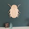 Large Wood Wooden Folk Art Beetle Wall Hanging 