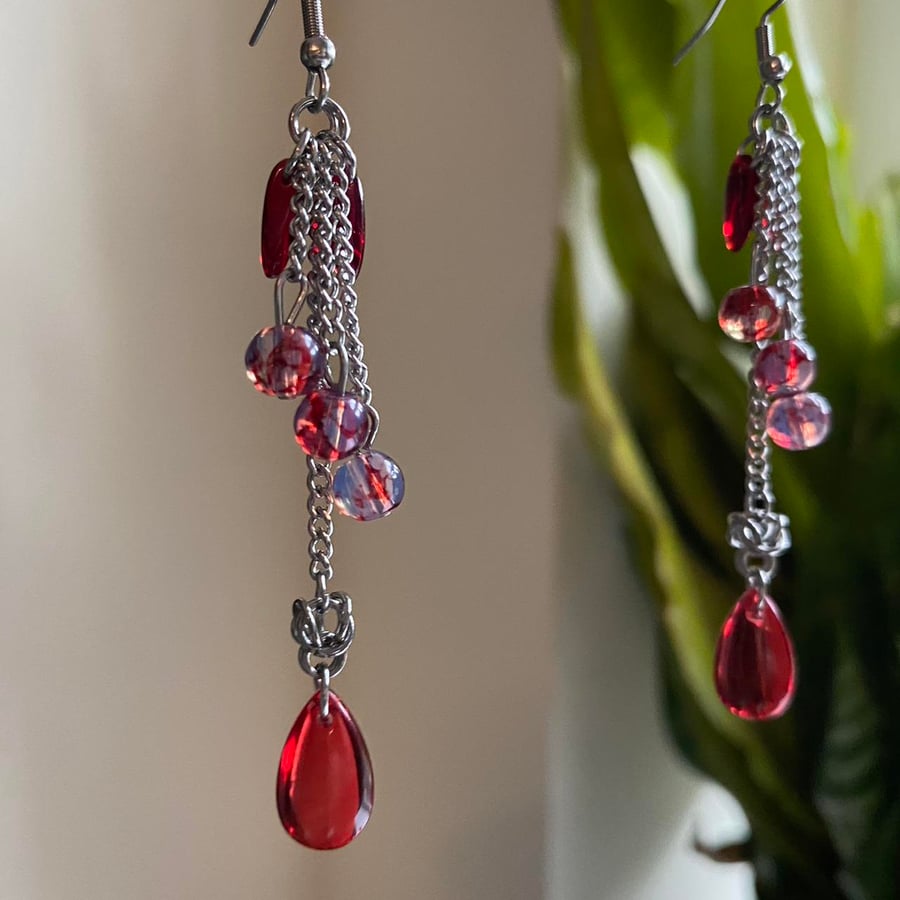 Della- Blood drop earrings