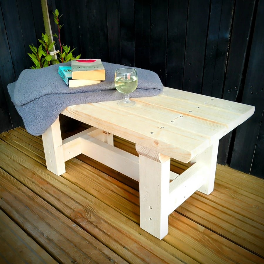 Rustic Handmade Heavy-Duty 2-Seater Garden Bench – Premium Scandinavian Pine