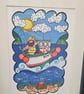 A cornish fisherman on his boat out to sea. Original illustration painting.. - Image 5