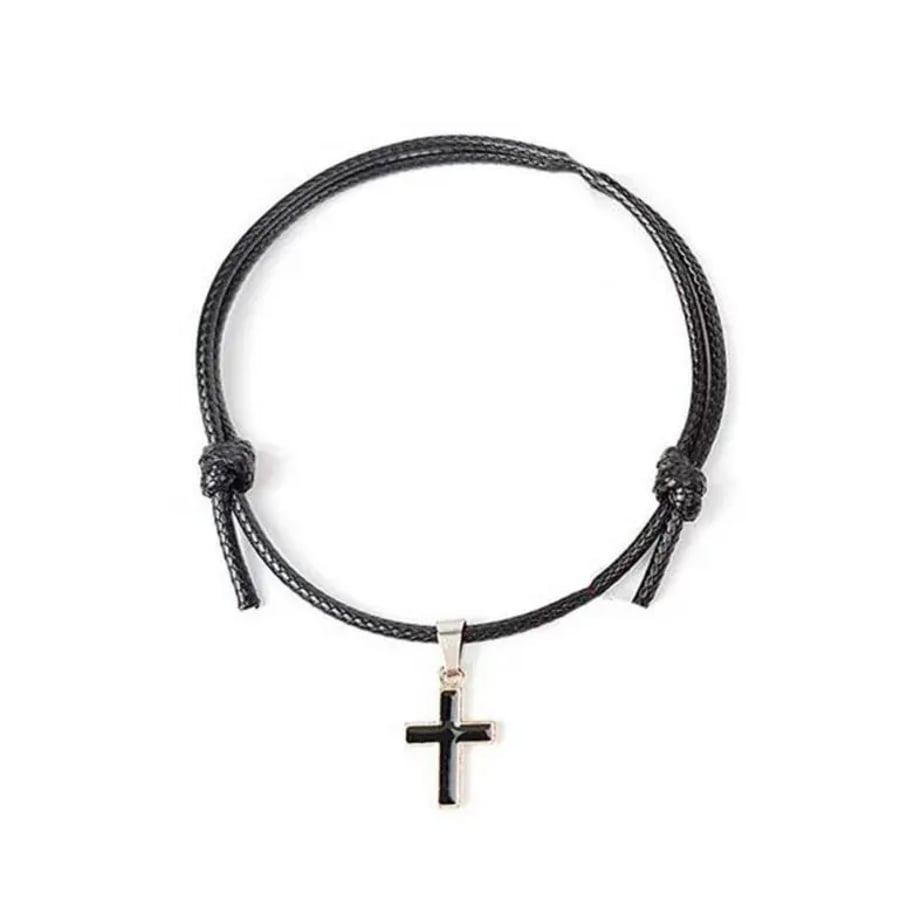 Black Cross Charm Bracelet Black Cross Bracelet Brand New OOAK