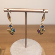 Summer bloom scrap heart dangle blue 