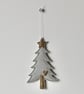 'Christmas Tree with a Glitter Star and Heart'- Hanging Decoration - Image 1