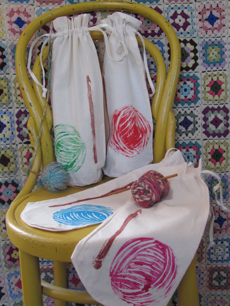 crochet draw string bag