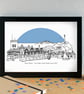 West Kirby Wirral Skyline Art Print - Image 2