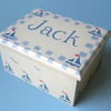  Boats and Checkerboard, Child's  Keepsake Box