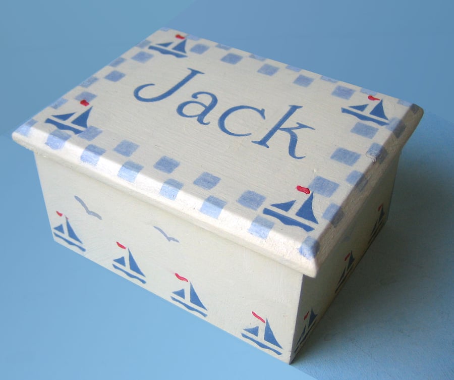Boats, Small Keepsake Box, Christening Gift