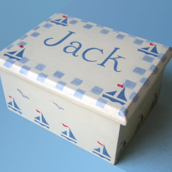 Boats, Small Keepsake Box, Christening Gift