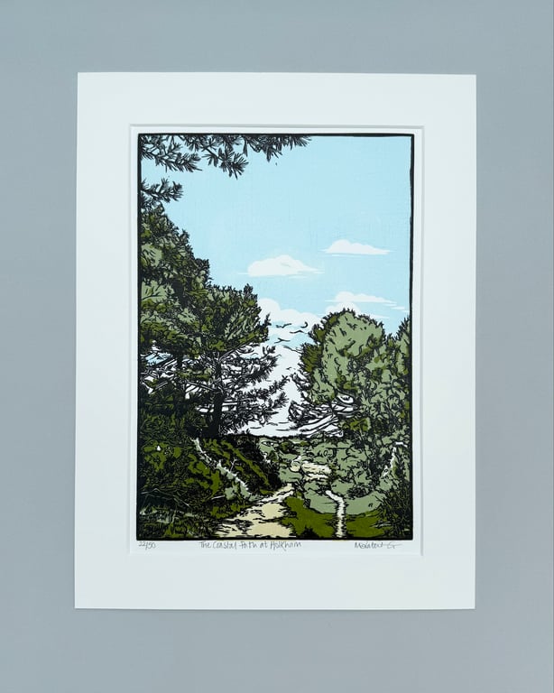 Holkham Beach Coastal Path - Limited Edition Lino Print