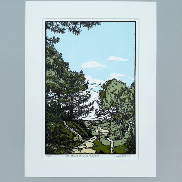 Holkham Beach Coastal Path - Limited Edition Lino Print