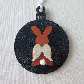 Hanging Decoration Christmas Tree Bauble Bunny Rabbit Memorial Angel Wings