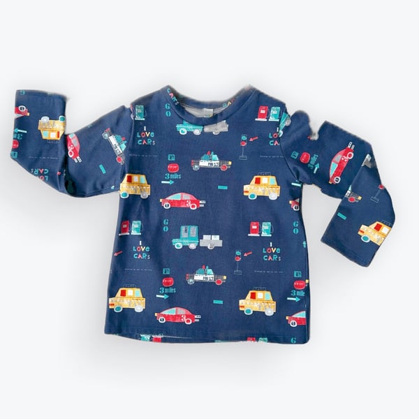 I Love Cars long sleeved top - 2-3 years