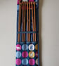 Fabric Cat Knitting Needle Case & 8 Wooden Knitting Needles, 3mm to 6mm Needles 