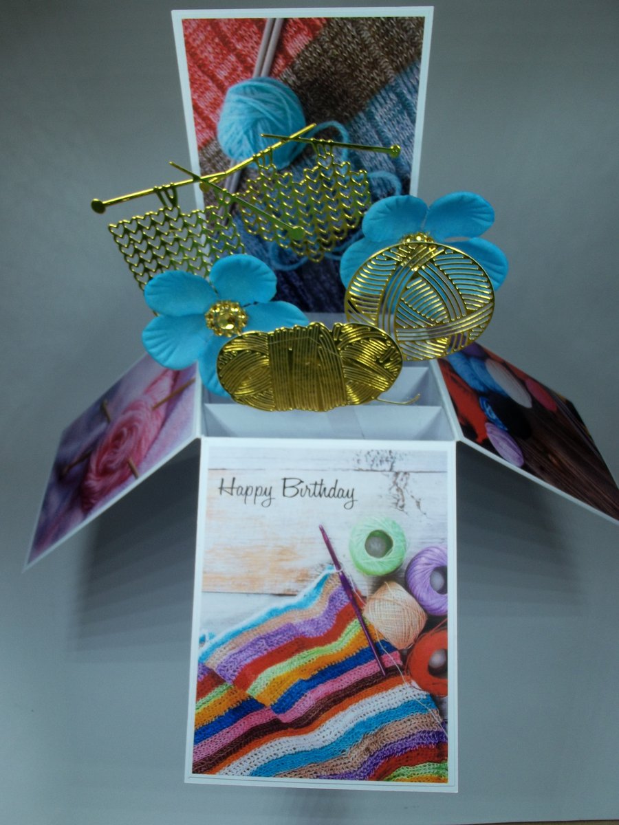 Birthday Card with Knitting
