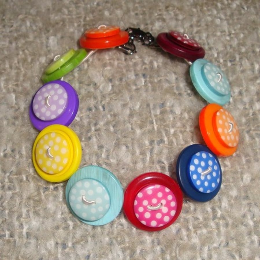 SOLD - Spotty button bracelet