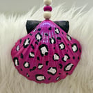 Hand painted scallop shell hanging decoration