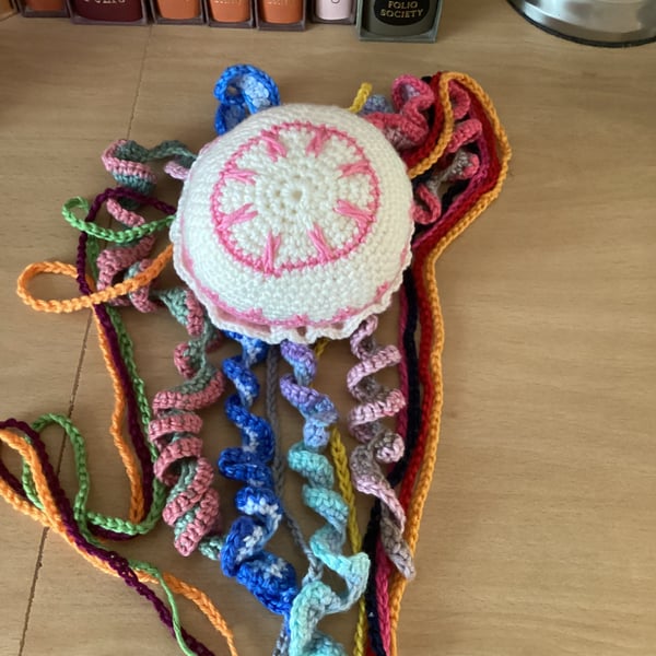  knitted toys. Jellyfish