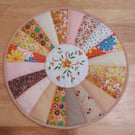 Beige Dresden plate quilted patchwork Placemat Table mat centrepiece home decor
