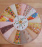 Beige Dresden plate quilted patchwork Placemat Table mat centrepiece home decor