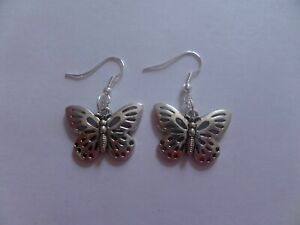 butterfly charm hook earrings