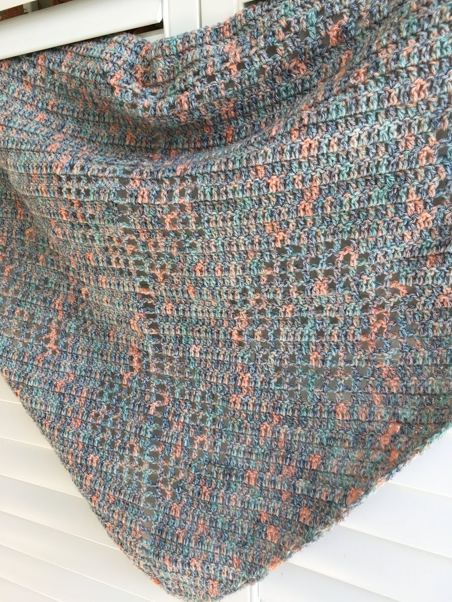 Handmade Triangular Queen of Flowers Shawl