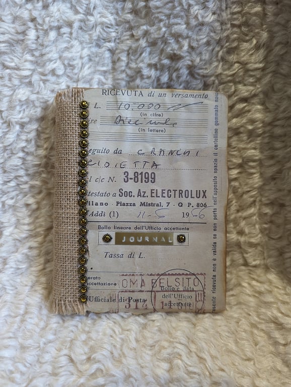 Grungy journal in neutral colours