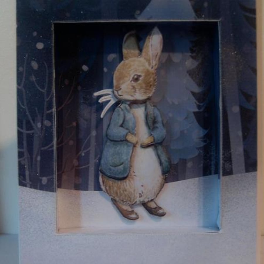 Peter Rabbit 3D Christmas Card 
